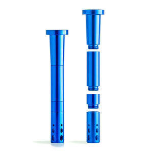 Chill Unbreakable Aluminum Downstem - Adjustable Length (14mm) - Color:Royal Blue