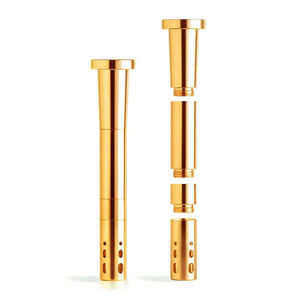 Chill Unbreakable Aluminum Downstem - Adjustable Length (14mm) - Color:Gold