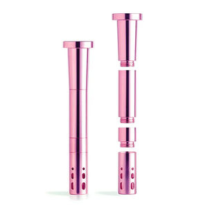 Chill Unbreakable Aluminum Downstem - Adjustable Length (14mm) - Color:Pink