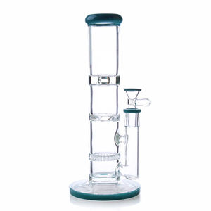 CaliConnected 10" Honeycomb Perc Bong - Color:Blue