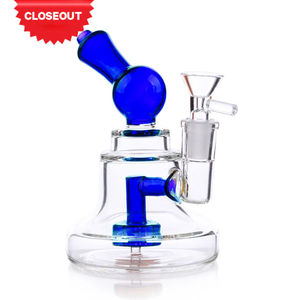 CaliConnected Bubble Spout Bong - Color:Blue