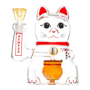 Hemper Lucky Money Cat Water Pipe ? - Size:Extra Large (7” inches)