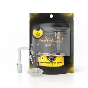 Honeybee Herb Black Line Quartz Bangers - All Joint Options - Size:10mm - Joint:Female - Style:Beehive