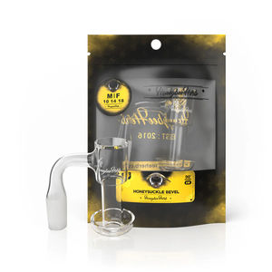 Black Line Honeysuckle Bevel Quartz Banger - All Joint Options - Size:10mm - Gender:Female - Angle:90-Degree