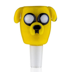 Empire Glassworks “Yellow Dog” Adventure Time Bowl Piece - 14/18mm - Title:18mm