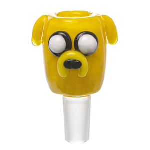 Empire Glassworks “Yellow Dog” Adventure Time Bowl Piece - 14/18mm - Title:14mm