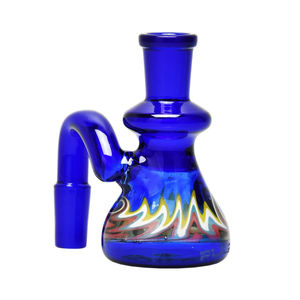 Pulsar Wig Wag Dry Ash Catcher (14/18mm, 90°) - Color:Dark Blue - Joint Size:14mm