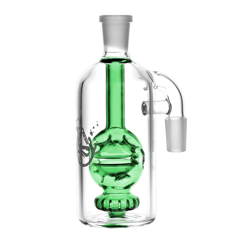 Pulsar Egg Perc Ash Catcher (14/18mm, 90°) - Joint Size:14mm - Color:Green