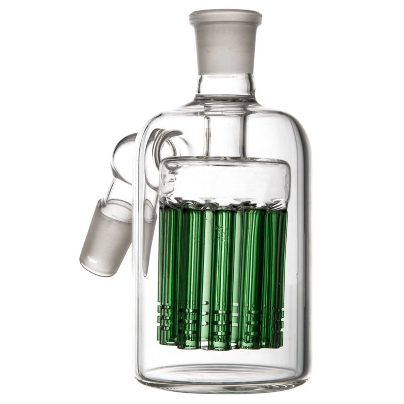 CaliConnected 11-Arm Tree Perc Ashcatcher (Multi-Size/Angle) - Joint Size:14mm - Color:Green - Joint Angle:45°