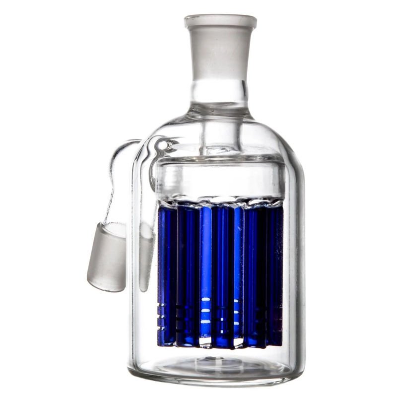 CaliConnected 11-Arm Tree Perc Ashcatcher (Multi-Size/Angle) - Joint Size:18mm - Color:Blue - Joint Angle:45°