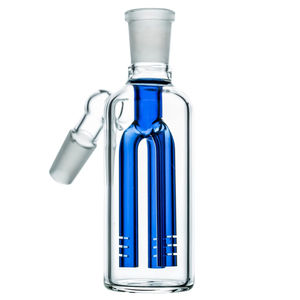 CaliConnected 3-Arm Tree Perc Ashcatcher (14/18mm, 45°) - Joint Size:14mm - Joint Angle:45˚ - Color:Blue