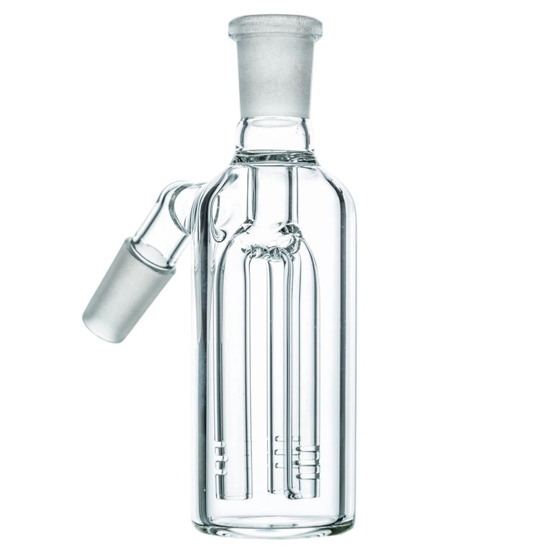 CaliConnected 3-Arm Tree Perc Ashcatcher (14/18mm, 45°) - Joint Size:14mm - Joint Angle:45˚ - Color:Clear