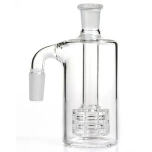 CaliConnected Clear Glass Matrix Perc Ashcatcher (Multi-Size/Angle) - Joint Size:14mm - Joint Angle:90° Joint