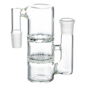 Honeycomb Perc to Turbine Perc Barrel Ashcatcher (Multi-Size/Angle) - Joint Angle:90° - Color:Clear - Joint Size:18mm