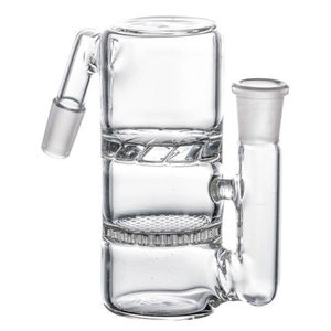 Honeycomb Perc to Turbine Perc Barrel Ashcatcher (Multi-Size/Angle) - Joint Angle:45° - Color:Clear - Joint Size:18mm