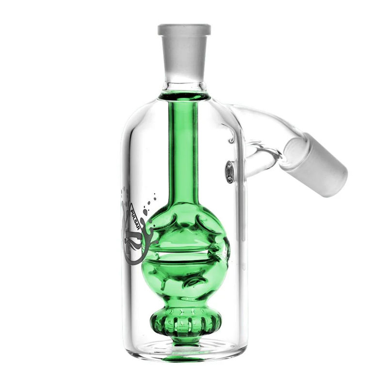 Pulsar Egg Perc Ash Catcher (14/18mm, 45°) - Joint Size:14mm - Color:Green