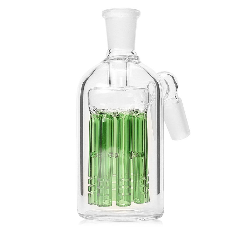 CaliConnected 8-Arm Tree Perc Ashcatcher (14/18mm, 45°) - Joint Size:18mm - Color:Green