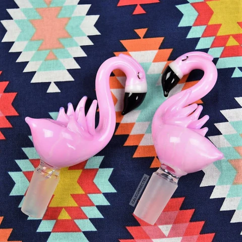 Empire Glassworks Pink Flamingo Bowl Piece