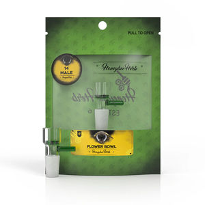 Honeybee Herb Green Line Snowflake Screen Bowl Piece - 14mm Male - Color:Green