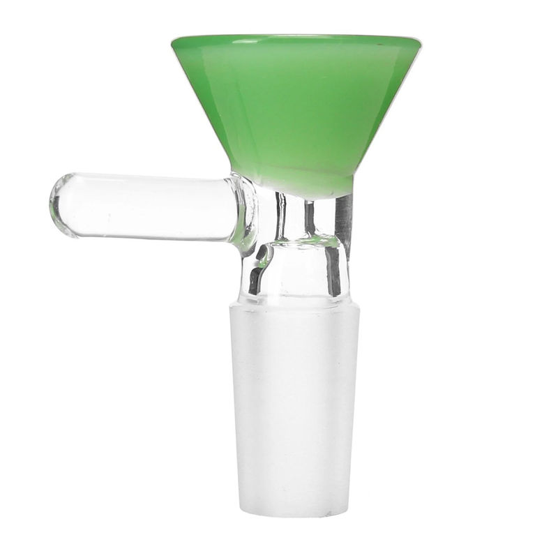 Colored Glass Water Pipe Bowl Piece - 14mm Male - Color:Jade Green