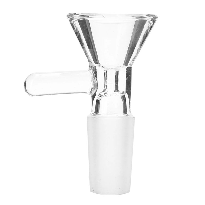 Colored Glass Water Pipe Bowl Piece - 14mm Male - Color:Clear