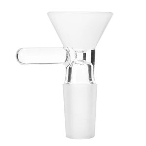 Colored Glass Water Pipe Bowl Piece - 14mm Male - Color:White