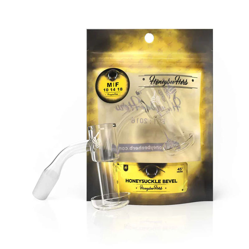 YL Honeysuckle Bevel Quartz Banger - All Joint Options - Size:14mm - Gender:Female - Angle:45-Degree