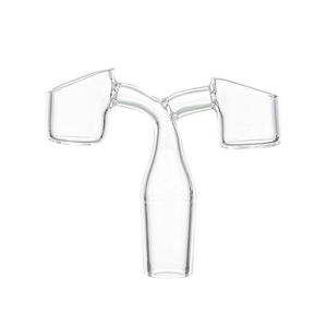 Dual Quartz Banger Double Bucket Nail (14/18mm, M/F, 90°) - Joint Size:18mm - Joint Gender of Nail:Male