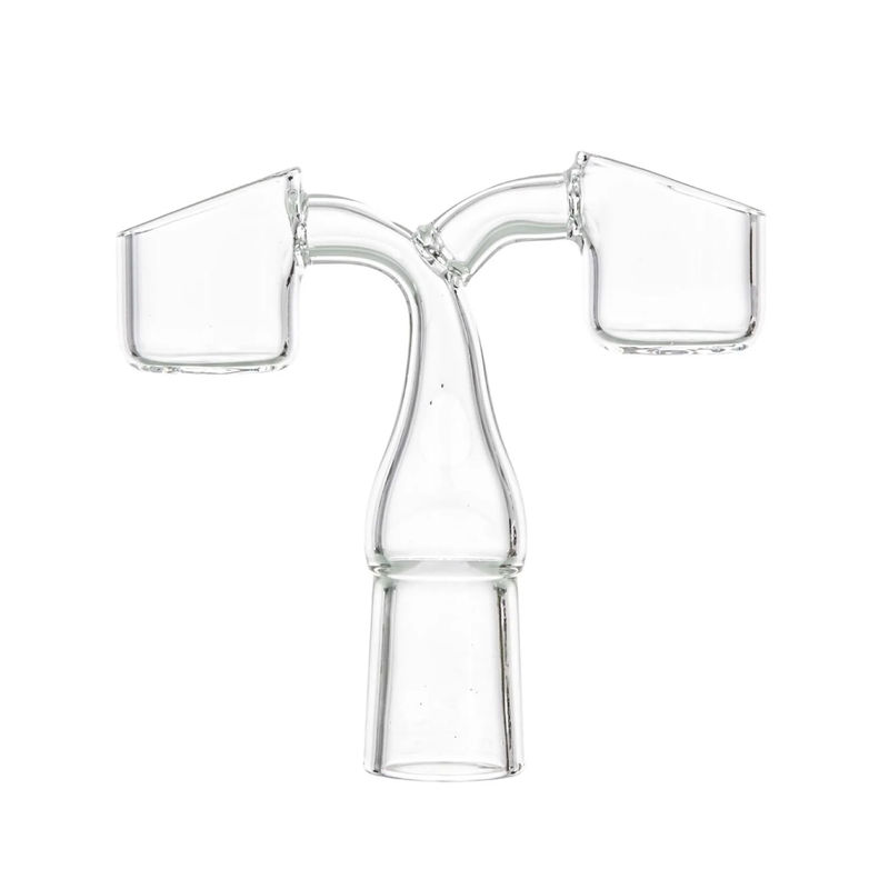 Dual Quartz Banger Double Bucket Nail (14/18mm, M/F, 90°) - Joint Size:14mm - Joint Gender of Nail:Female