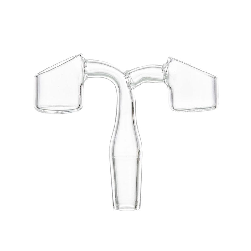 Dual Quartz Banger Double Bucket Nail (14/18mm, M/F, 90°) - Joint Size:14mm - Joint Gender of Nail:Male