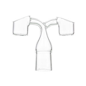 Dual Quartz Banger Double Bucket Nail (14/18mm, M/F, 90°) - Joint Size:18mm - Joint Gender of Nail:Female