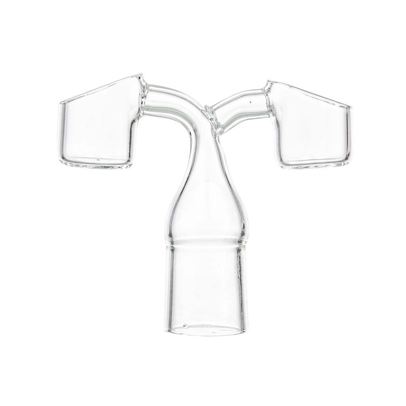 Dual Quartz Banger Double Bucket Nail (14/18mm, M/F, 90°) - Joint Size:18mm - Joint Gender of Nail:Female