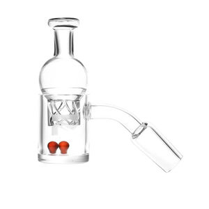 Pulsar Quartz Banger w. Helix Carb Cap (14mm, 45°) - Color:Clear