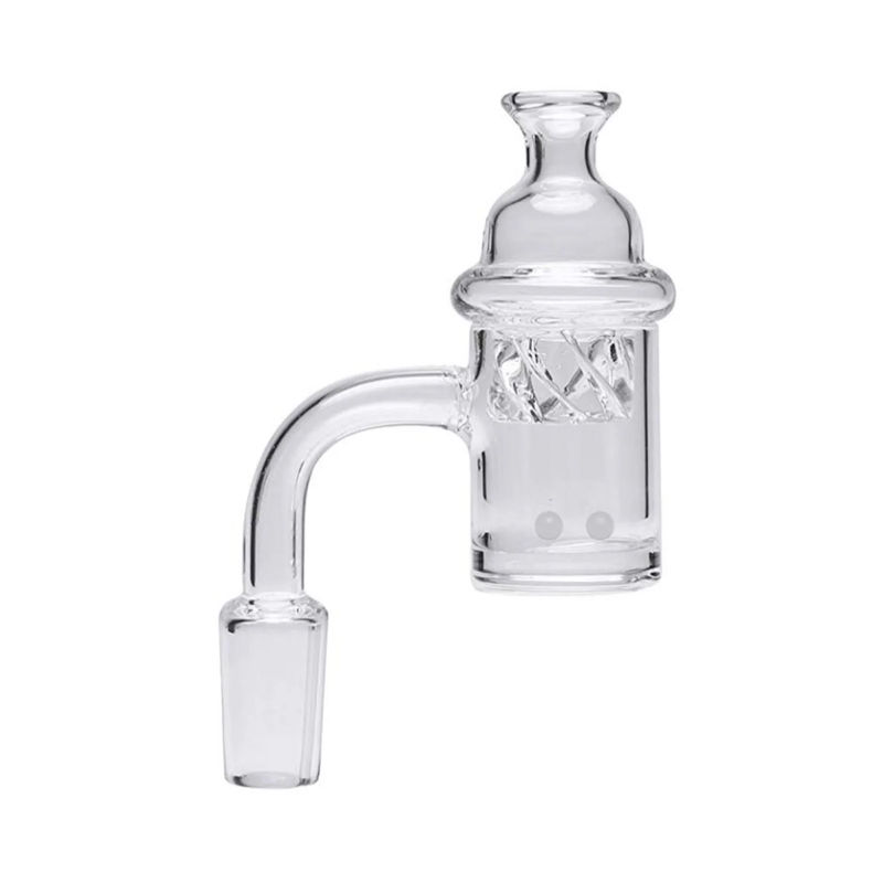 XL Flat Top Quartz Banger w. UV Terp Pearls - All Joint Options - Joint Size:18mm - Joint Gender:Male