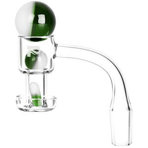 Pulsar Bi-Color Terp Slurper Banger Set (14mm, 90°) - Color:Green & White