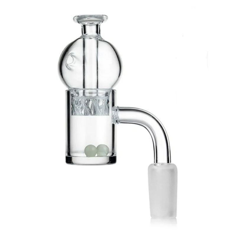 CaliConnected 14mm Helix Carb Cap Quartz Banger w. Terp Pearls - Gender:Male