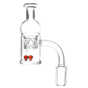 Pulsar Quartz Banger w. Helix Carb Cap (14mm, 90°) - Color:Clear