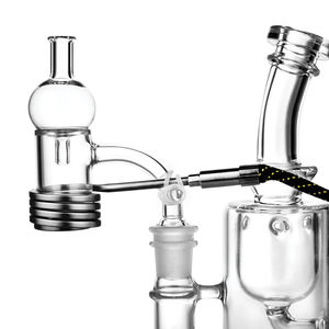 Pulsar Axial Quartz Banger w. Bubble Carb Cap (14mm, 90°)