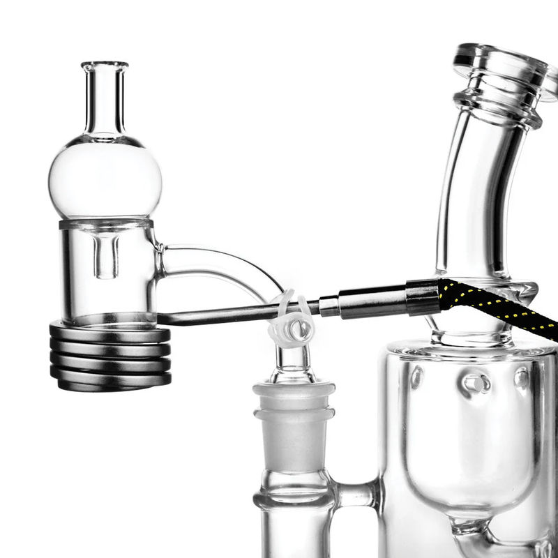 Pulsar Axial Quartz Banger w. Bubble Carb Cap (14mm, 90°)