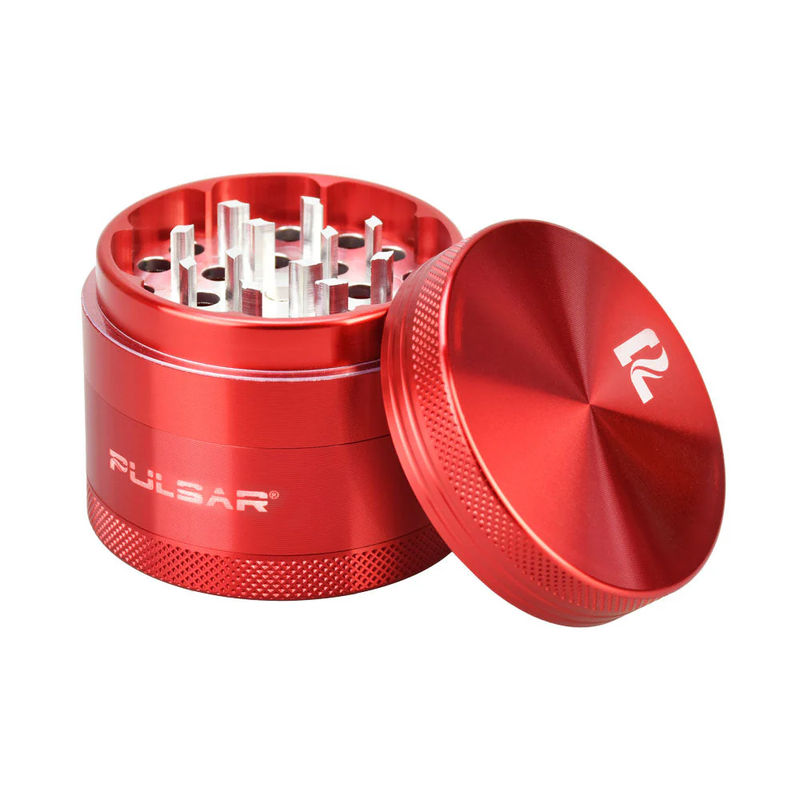 Pulsar 2" Hard Top 4-Piece Grinder - Color:Burgundy