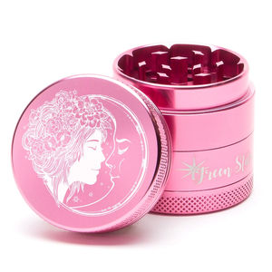 Green Star Creature Small 4-Piece Grinder - Style:Fairy Moon - Color:Pink