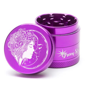 Green Star Creature Small 4-Piece Grinder - Style:Fairy Moon - Color:Purple