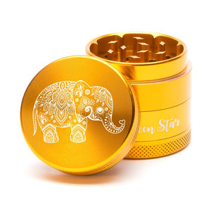 Green Star Creature Small 4-Piece Grinder - Style:Elephant - Color:Gold