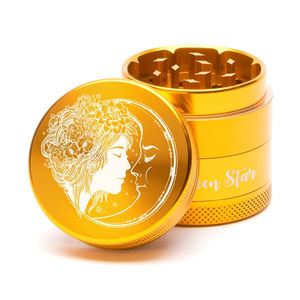 Green Star Creature Small 4-Piece Grinder - Style:Fairy Moon - Color:Gold