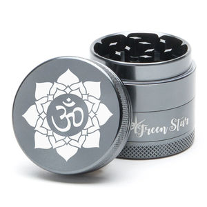 Green Star Novelty Small 4-Piece Grinder - Style:OM - Color:Grey