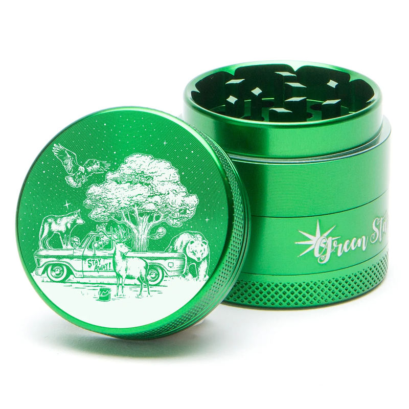 Green Star Novelty Small 4-Piece Grinder - Style:Truck - Color:Green