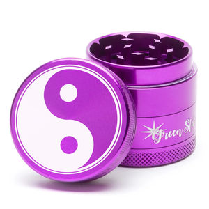 Green Star Novelty Small 4-Piece Grinder - Style:Yin Yang - Color:Purple