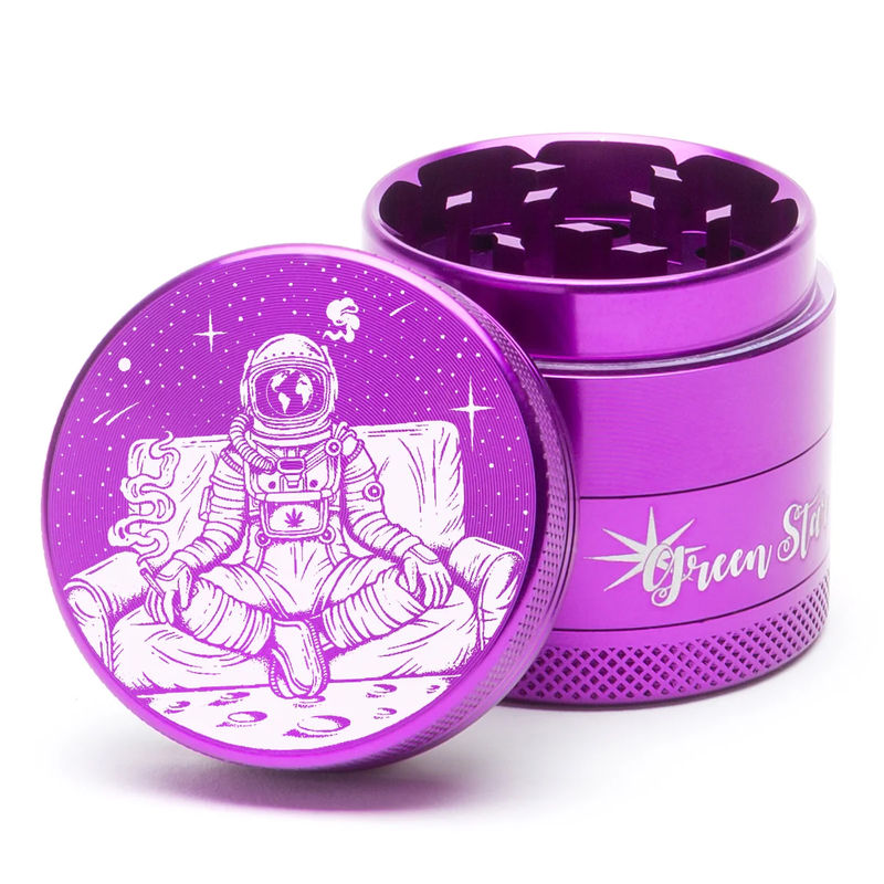 Green Star Novelty Small 4-Piece Grinder - Style:Astronaut - Color:Purple