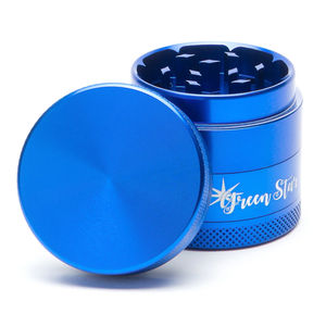 Green Star Novelty Small 4-Piece Grinder - Style:Blank - Color:Blue