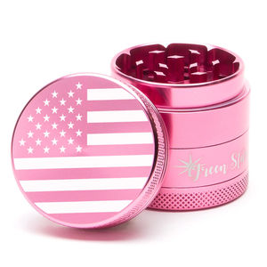 Green Star Novelty Small 4-Piece Grinder - Style:American Flag - Color:Pink